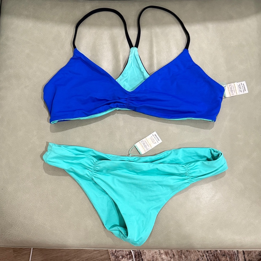 L*Space Blue and Aqua Bikini Set